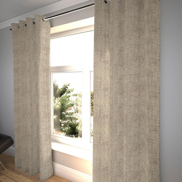 Tafolla Polyester Room Darkening Grommet / Eyelet Curtain Pair (Set of 2) Ebern Designs Colour: Taupe Beige, Panel Size: 116 W x 228 D cm on Productcaster.