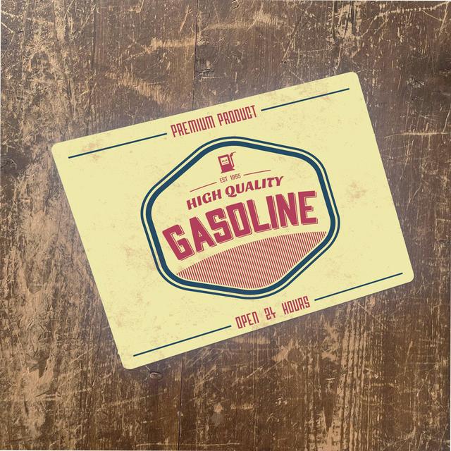 Gasoline - Metal Retro Wall Sign East Urban Home Size: 15cm H x 20cm W on Productcaster.