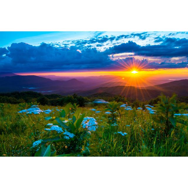 Deemer Sunset From Max Patch - Wrapped Canvas Print Alpen Home Size: 30cm H x 46cm W x 3.8cm D on Productcaster.