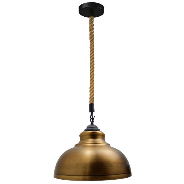 Monica 1 - Light Single Dome Pendant Breakwater Bay Shade Colour: Yellow Brass, Bulb Included: Yes on Productcaster.