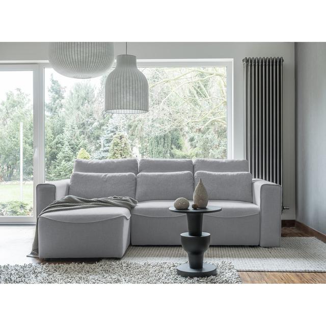 Ecksofa Homely Tommy MiuForm Farbe des Polstermöbels: 100 % Polyester in Hellgrau on Productcaster.