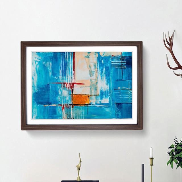 Abstract Art Painting Vol.427 by S.Johnson - Picture Frame Painting Print East Urban Home Size: 48cm H x 65cm W x 2cm D, Frame Option: Walnut Framed on Productcaster.