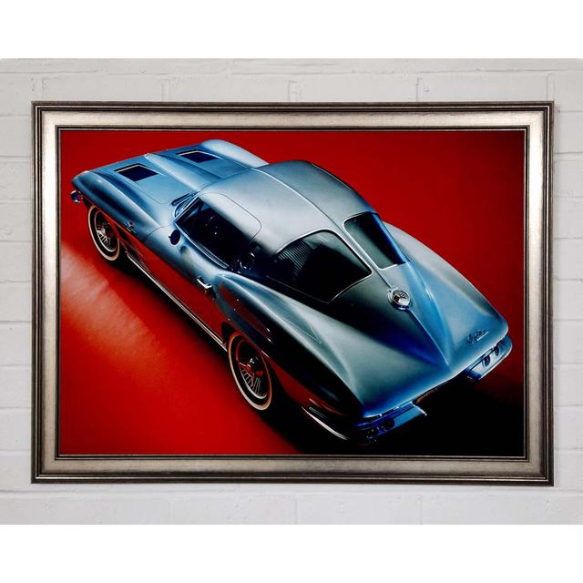 C 1963 Chevrolet Corvette Stingray Framed Print Brayden Studio Size: 42cm H x 59.7cm W on Productcaster.