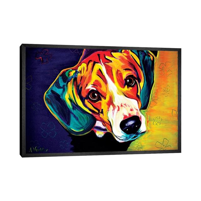 Beagle Bailey - Print on Canvas Wade Logan Size: 45.72cm H x 66.04cm W x 3.81cm D, Frame Option: Black Framed on Productcaster.