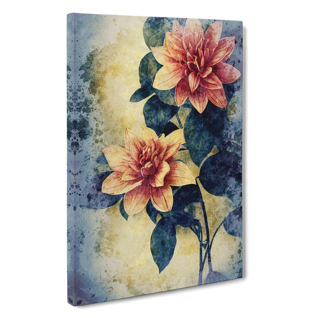 Watercolour Flowers No.5 - Wrapped Canvas Graphic Art Marlow Home Co. Size: 50cm H x 35cm W x 3cm D on Productcaster.