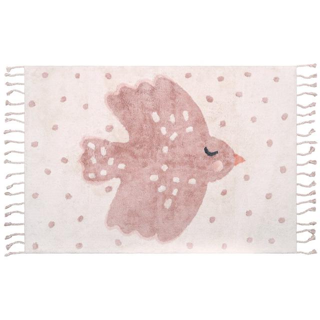 Tufnell Animal Print Hand Woven 100cm X 150cm Pink Area Rug Zoomie Kids on Productcaster.