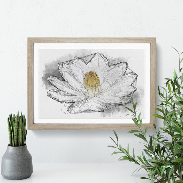 Heart of a White Lily - Picture Frame Graphic Art East Urban Home Size: 27cm H x 36cm W x 2cm D, Frame Option: Oak Framed on Productcaster.