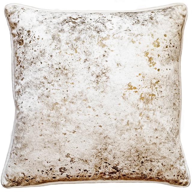 Feathers Abstract Sqaure Scatter Cushion Cushion With Filling Malini Colour: Ivory on Productcaster.