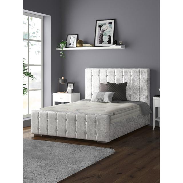 Millican Upholstered Bed Frame Canora Grey Colour: Black, Size: Kingsize (5') on Productcaster.