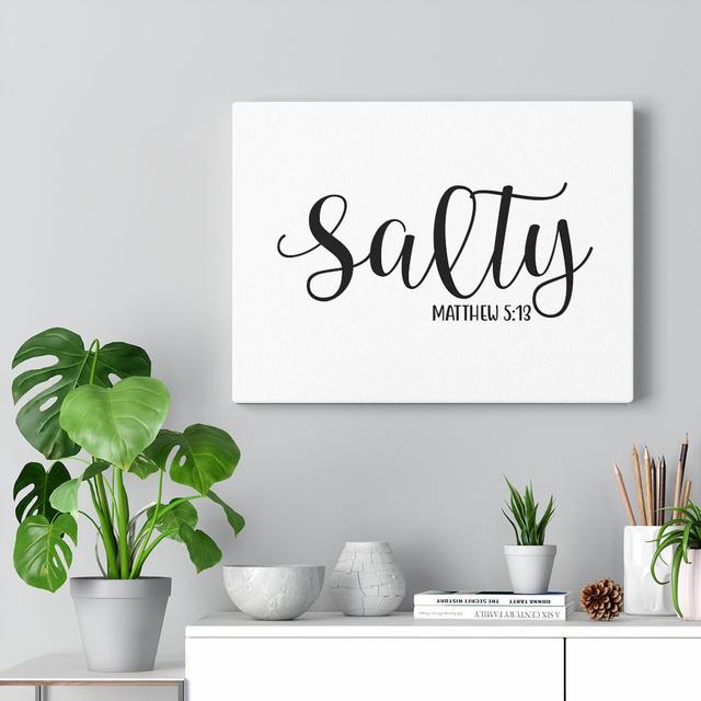 Salty - Wrapped Canvas Print Blue Elephant Size: 61cm H x 76cm W on Productcaster.