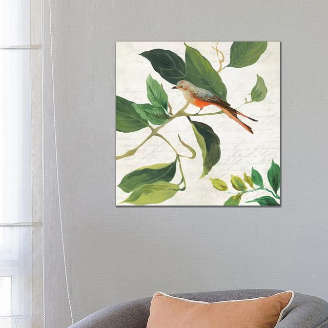 Singing Bird I by Asia Jensen - Wrapped Canvas Painting Rosalind Wheeler Size: 66.04cm H x 66.04cm W x 1.91cm D on Productcaster.