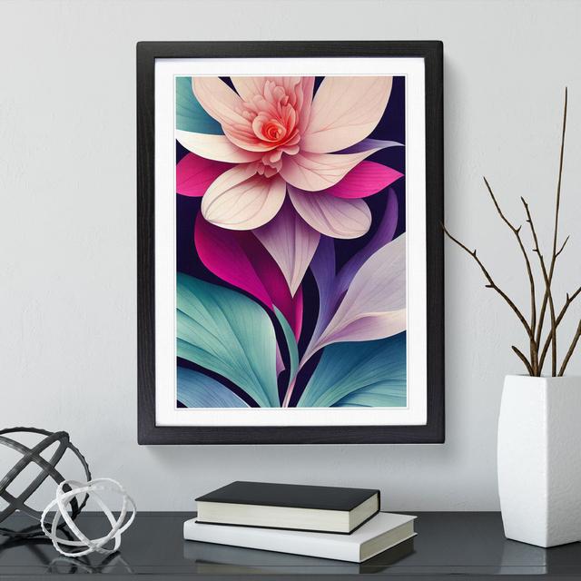 XV1022-4275X Sublime Flower Art - Print Marlow Home Co. Matte Colour: White, Size: 48cm H x 36cm W, Format: Black Framed Paper on Productcaster.