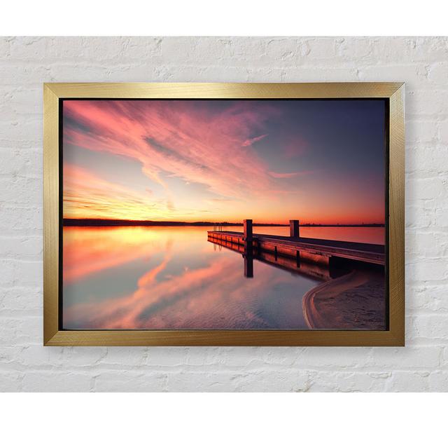 Sunset Off the Jeti - Single Picture Frame Art Prints Bright Star Size: 59.7cm H x 84.1cm W x 3.4cm D on Productcaster.