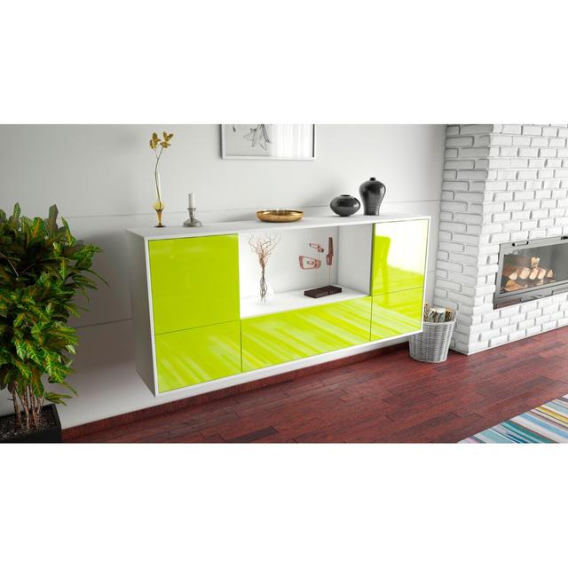 Staveley Sideboard Brayden Studio Colour (Body/Front): White Mat/Green on Productcaster.