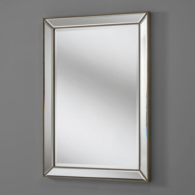 Sheringham Framed Wall Mounted Accent Mirror in Champagne Fairmont Park Size: 117cm H x 90cm W on Productcaster.