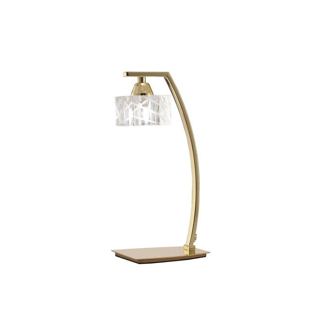 Waut 31cm Arched Table Lamp Canora Grey Base Colour: Brass on Productcaster.