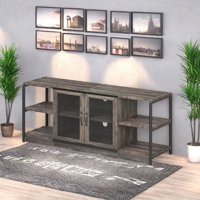 Tv Stand, Farmhouse Entertainment Center With Storage And Door Borough Wharf on Productcaster.