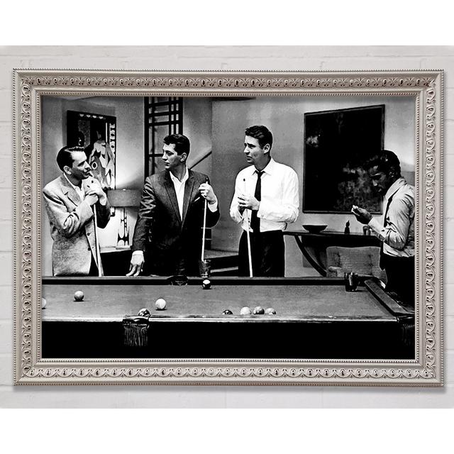 The Rat Pack 4 Playing Pool - Einzelne Bilderrahmen Kunstdrucke Ebern Designs Größe: 29,7 cm H x 42 cm B x 3 cm T on Productcaster.