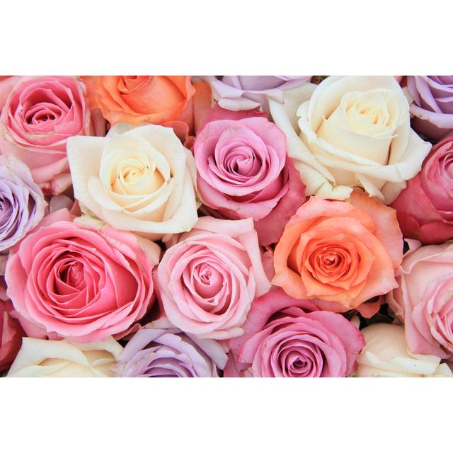 Pastel Rose Wedding Flowers - Wrapped Canvas Print Canora Grey Size: 81cm H x 122cm W x 3.8cm D on Productcaster.