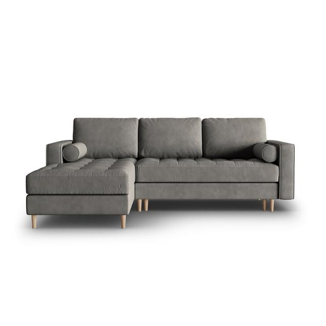 Ecksofa Cosima mit Bettfunktion Isabelline Ausrichtung: Links ausgerichtet, Polsterfarbe: Dunkelgrau on Productcaster.