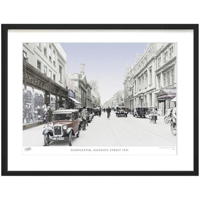 'Gloucester, Eastgate Street 1931' by Francis Frith - Picture Frame Photograph Print on Paper The Francis Frith Collection Size: 28cm H x 36cm W x 2.3 on Productcaster.