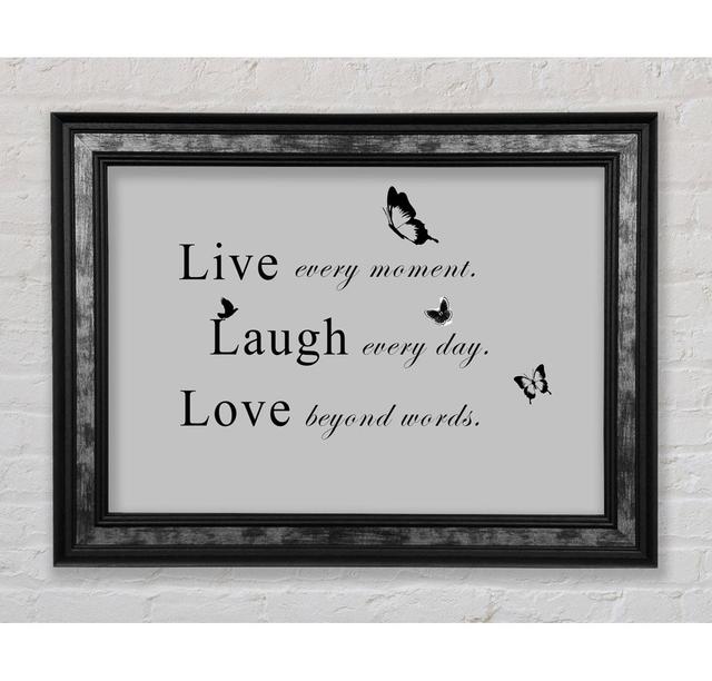 Love Quote Live Every Moment - Print Bright Star Size: 59.7cm H x 84.1cm W x 8cm D on Productcaster.