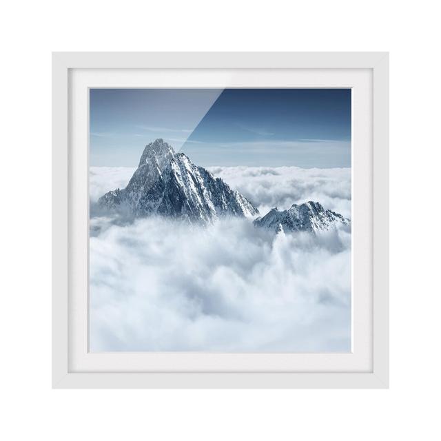 The Alps Above the Clouds Framed Graphic Art Print East Urban Home Rahmenoptionen: Matt white, Size: 50cm H x 50cm W on Productcaster.