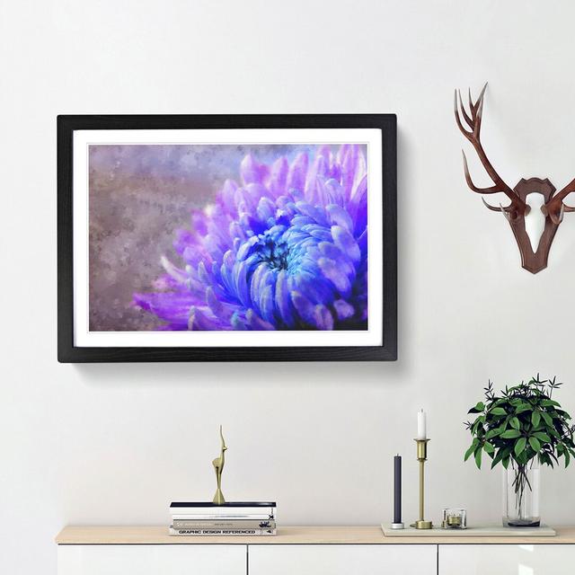 Lilac & Blue Chrysanthemum - Picture Frame Graphic Art Print East Urban Home Frame Option: Black Framed, Size: 45cm H x 63cm W x 2cm D on Productcaster.