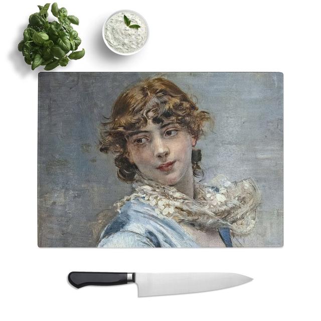 Elegant Lady by Giovanni Boldini Chopping Board East Urban Home Size: 0.4cm H x 28.5cm W x 39cm L on Productcaster.