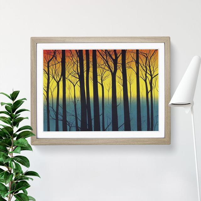 Art Deco Spring Forest Vol.2 - Single Picture Frame Print Alpen Home Size: 25cm H x 34cm W , Frame Colour: Beige on Productcaster.