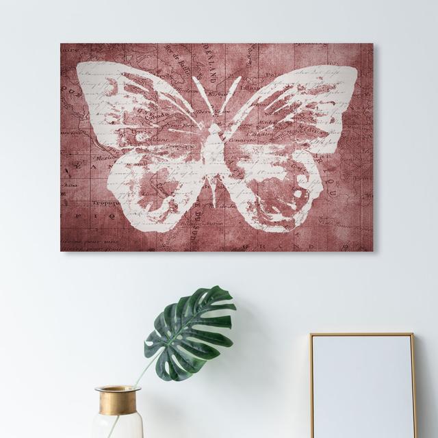 'Marsala Butterfly' Graphic Art on Wrapped Canvas East Urban Home Size: 61 cm H x 91.4 cm W on Productcaster.