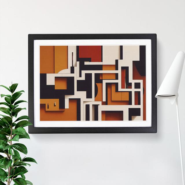 Magnetic Modern Abstract - Picture Frame Graphic Art Metro Lane Size: 46cm H x 64cm W x 2cm D, Frame Colour: Black on Productcaster.