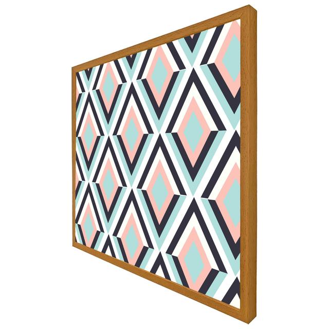 Askanaz Geometric Pattern - Single Picture Frame Art Prints Metro Lane Size: 76cm H x 76cm W x 4cm D, Frame Colour: Oak Framed on Productcaster.