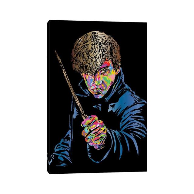 Newt Scamander by Technodrome1 - Graphic Art Print on Canvas 17 Stories Size: 66.04cm H x 45.72cm W x 3.81cm D, Format: Wrapped Canvas on Productcaster.