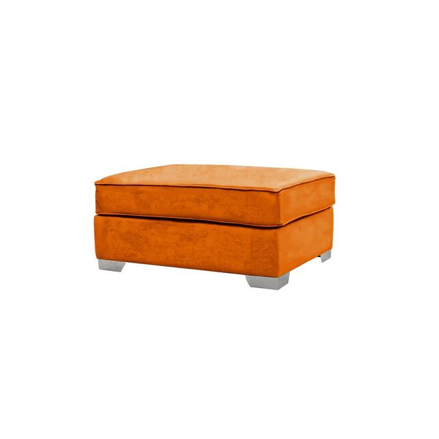 Quade 93Cm Wide Velvet Rectangle Footstool Ottoman Fairmont Park Upholstery Colour: Burnt Orange on Productcaster.