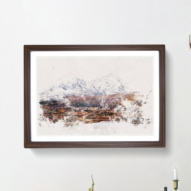 Road Through Lofoten in Norway - Picture Frame Painting Print East Urban Home Frame Option: Walnut Framed, Size: 33cm H x 45cm W x 2cm D on Productcaster.