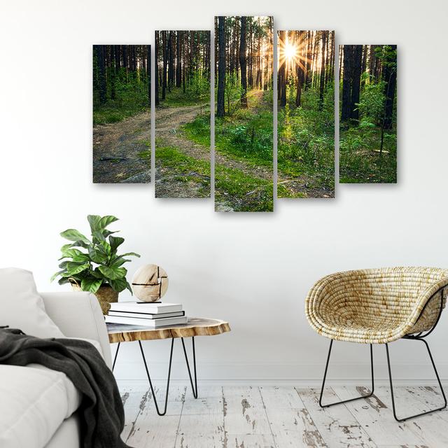 Forest Nature Road Landscape Union Rustic Size: 100cm H x 150cm W on Productcaster.