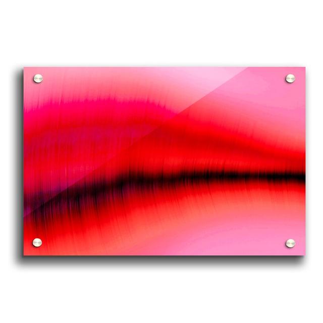 Pink Sound Wave - Unframed Graphic Art Print on Acrylic East Urban Home Size: 42cm H x 59.4cm W on Productcaster.