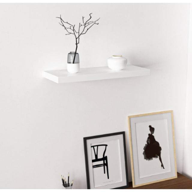 Wall Shelf With Hidden Holder 60 Cm - White Metro Lane on Productcaster.