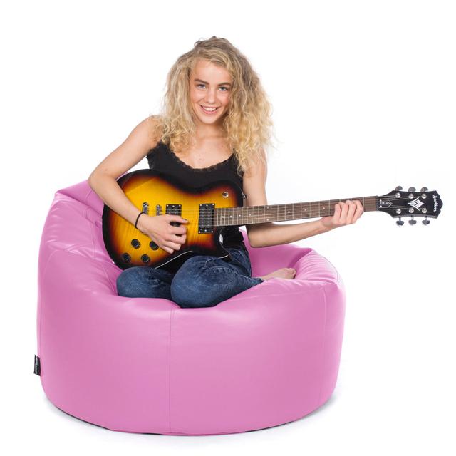 Makaela Faux Leather Chair Bean Bag Isabelle & Max Upholstery Colour: Pink, Size: 80cm W x 80cm D on Productcaster.