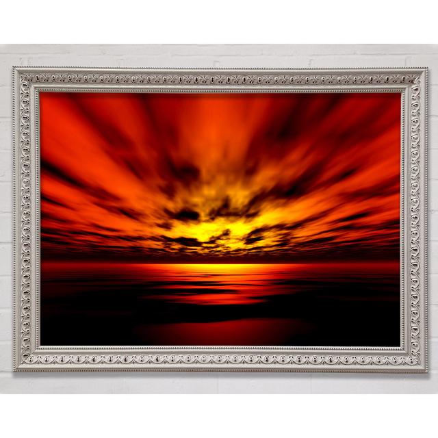 Fire Red Sun Blaze - Print Bright Star Size: 100cm H x 141.4cm W on Productcaster.