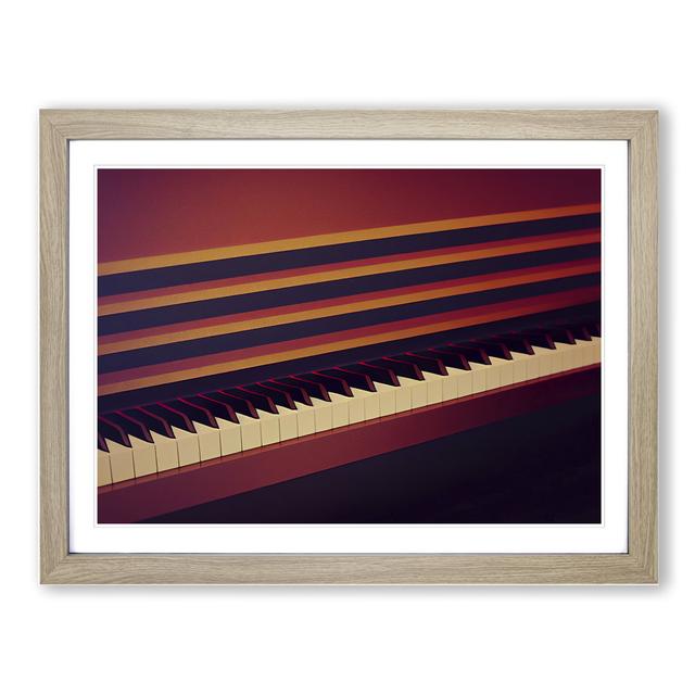 Piano Keys - Picture Frame Graphic Art Marlow Home Co. Size: 25cm H x 34cm W, Frame Colour: Beige on Productcaster.