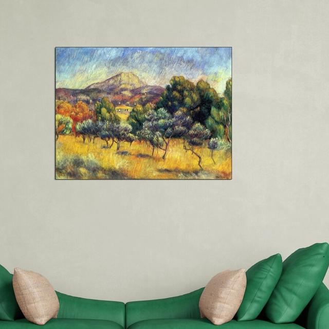 'Sainte Vicoria Mountain' by Pierre-Auguste Renoir Painting Print East Urban Home Size: 60cm H x 80cm W x 1.8cm D on Productcaster.