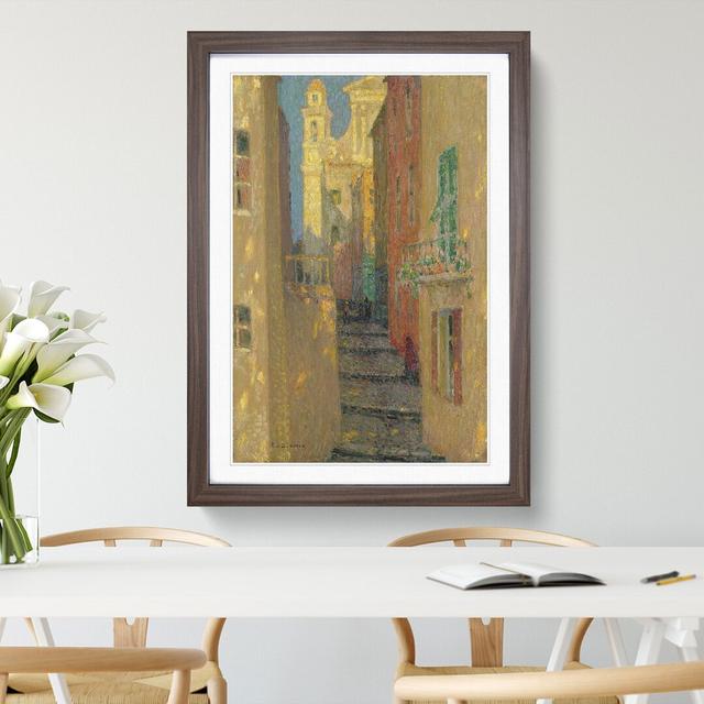 Church Street by Henri Le Sidaner - Picture Frame Painting East Urban Home Frame Option: Walnut Framed, Size: 36cm H x 27cm W x 2cm D on Productcaster.