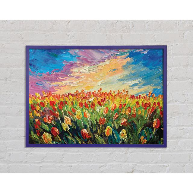 Field Of Stunning Tulips - Single Picture Frame Art Prints Ophelia & Co. Size: 29.7cm H x 42cm W x 2cm D on Productcaster.