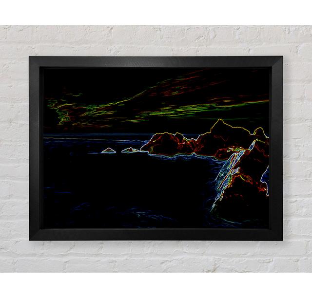 Neon Harbour - Single Picture Frame Art Prints Bright Star Size: 42cm H x 59.7cm W on Productcaster.