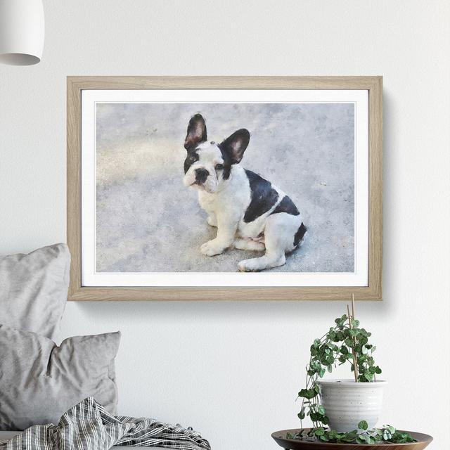 French Bulldog Vol.3 - Picture Frame Graphic Art East Urban Home Frame Option: Oak Framed, Size: 48cm H x 65cm W x 2cm D on Productcaster.