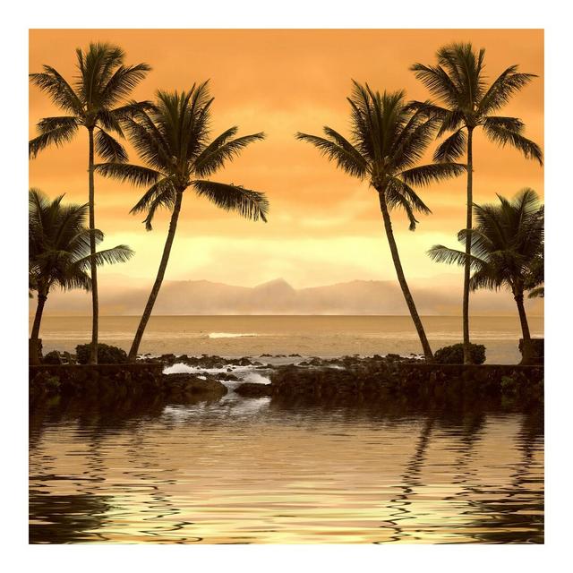 Caribbean Sunset I 2.88m x 2.88m Textured Matte Peel & Stick Wall Mural East Urban Home Materialqualität: Premium (150g/m²), Size: 1.92m x 192cm on Productcaster.