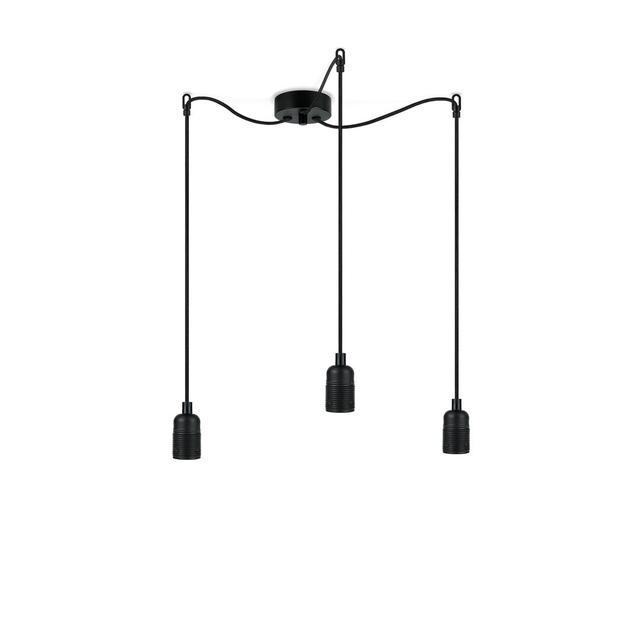 Bi 3 -Light Cluster Pendant with Wrought Iron Accents Sotto Luce Finish: Black on Productcaster.