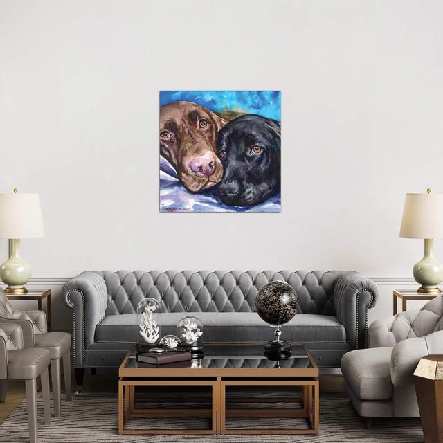 Labs by George Dyachenko - Painting on Canvas East Urban Home Size: 93.98cm H x 93.98cm W x 3.81cm D, Frame Option: No Frame on Productcaster.